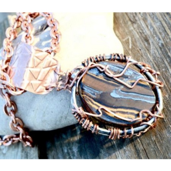 Conceptual Subculture Other - Tigers Eye Sterling Silver Heavy Copper Chain OAOK